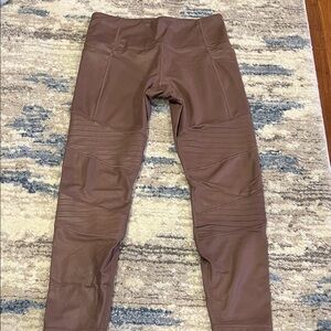 Athleta Inclination Shinmer Moto Tight Leggings - Medium